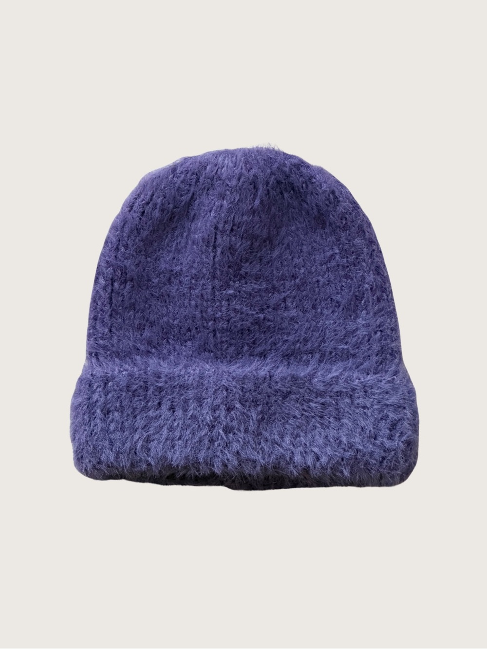 NWOT UNISEX Purple Faux Mohair-Like Beanie